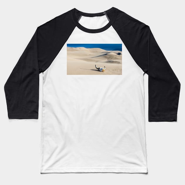 Death on the Dunes Baseball T-Shirt by jforno